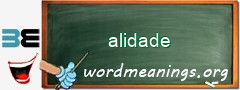 WordMeaning blackboard for alidade